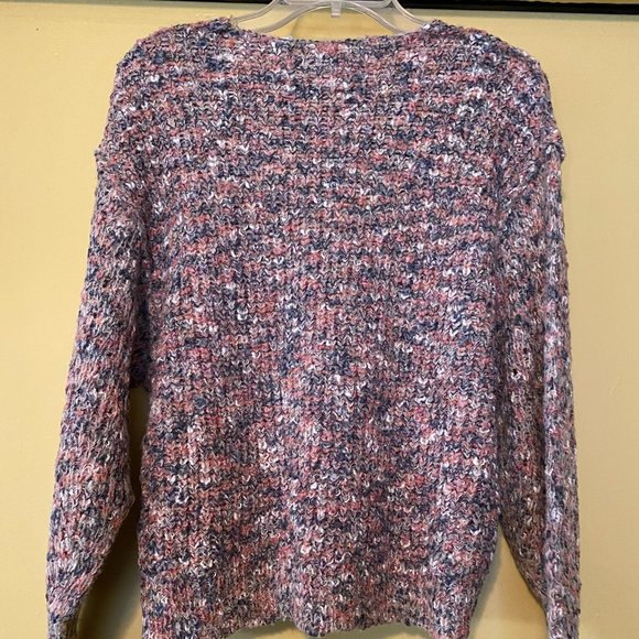 LUSH MULTI COLOR LONG SLEEVE SWEATER PINK Multi Women Size Small - Picture 3 of 5